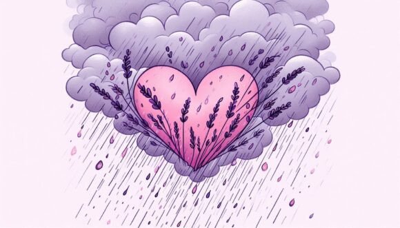 Download Heart in Lavender Storm – Ink and Waterc - Premium Bundle