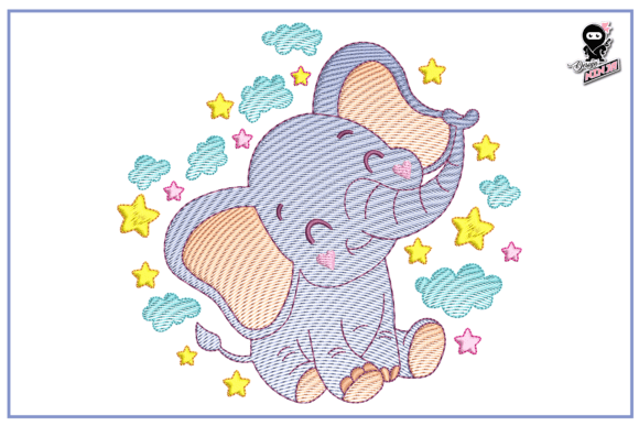 Download Cute Baby Elephant, Nursery Embroidery - Cute Collection
