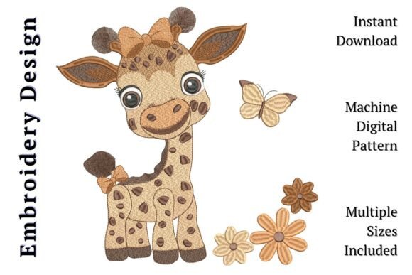 Download Cute Baby Girl Giraffe Bow Butterfly - Cute Collection