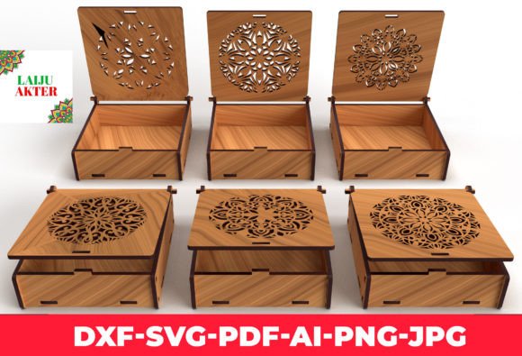 Download Ornaments Wooden Gift Box Laser Cut 01 - Wooden Collection