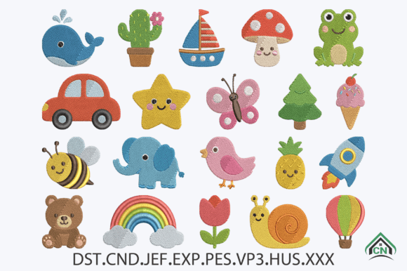 Download Cute Mini Embroidery Design Bundle - Cute Collection