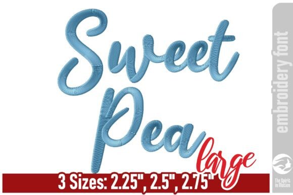 Download Sweet Pea Script Embroidery Font - Large - Embroidery font Collection
