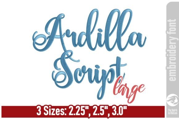 Download Ardilla Script Embroidery Font - Large - Embroidery font Collection
