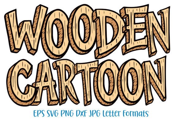 Download Wooden Cartoon Letters Doodle Font PNG - Wooden Collection