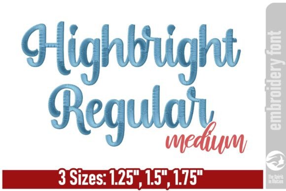 Download Highbright Script Embroidery Font - M - Embroidery font Collection