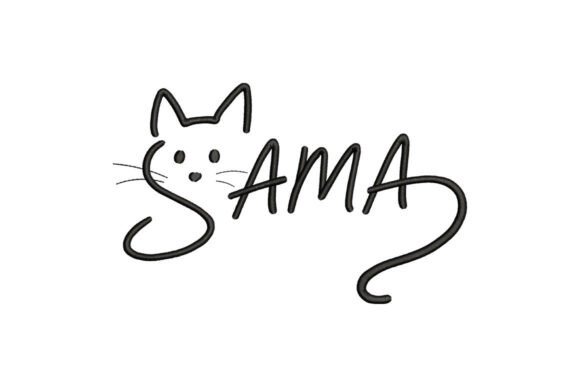 Download Cute Cat Mama Embroidery Design - Cute Collection