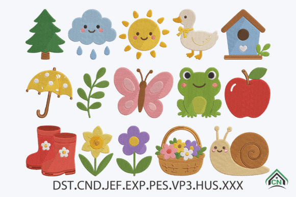 Download Mini Cute Garden Embroidery Design File - Cute Collection