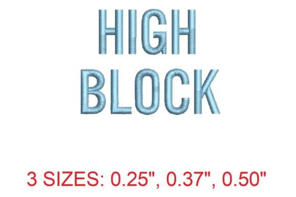 Download High Block Embroidery Font - Embroidery font Collection