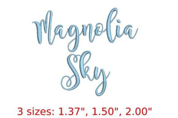 Download Magnolia Sky Embroidery Font - Embroidery font Collection