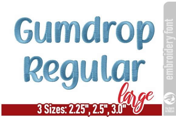 Download Gumdrop Playful Embroidery Font - Large - Embroidery font Collection
