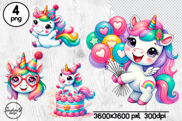 Download Cute Unicorn Clipart, Birthday Clipart - Cute Collection