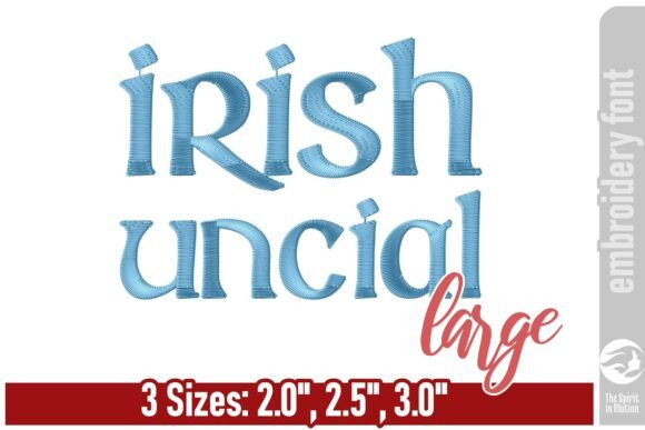 Download Irish Uncial Embroidery Font - Large - Embroidery font Collection